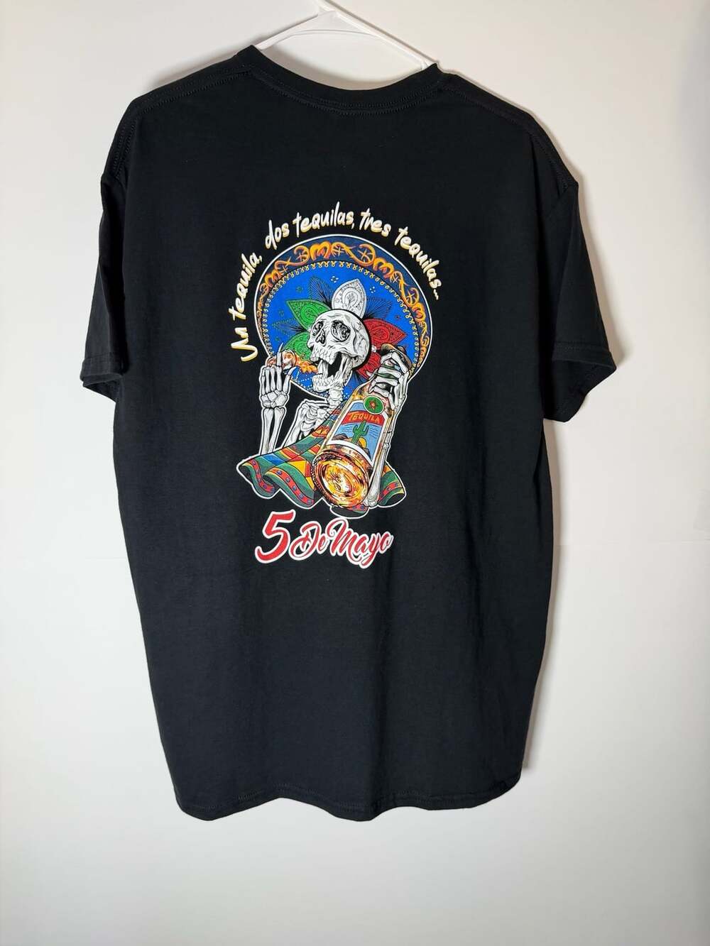 Gildan Cancun Mexican Grill T-Shirt Size L Black Cinco de Mayo